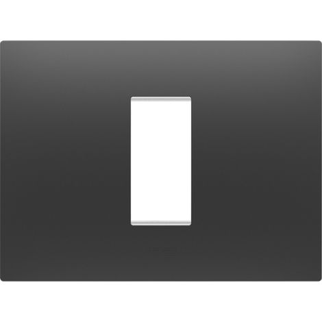 PLAQUE EGO RECTANGULAIRE 1P NOIR GEWISS GW16001DB