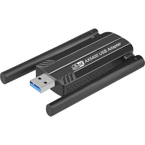 Driver per adattatore WiFi tri-band 5400 Mbps 6E USB 3.0 (2,4 GHz, 5 GHz, 6 GHz) e dongle per Windows 10 e 11. (1/4)