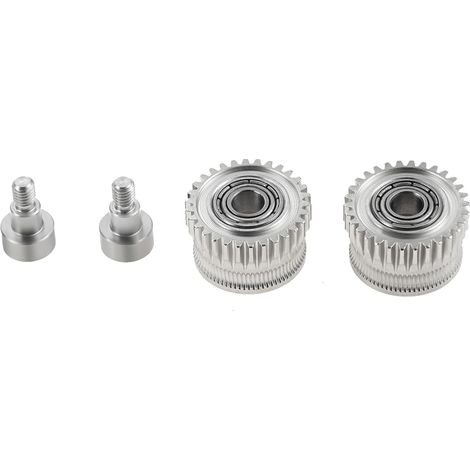 K1 Max Lot de 2 engrenages d'extrudeuse en alliage plaqué nickel compatibles avec les imprimantes 3D Creality K1/K1C/K1 max/Ender 3 V3 et Ender 3 V3 Plus