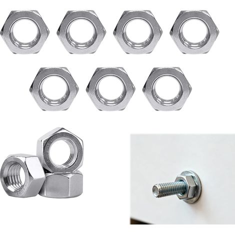 Écrou hexagonal 1/4", Pack de 10, Écrou pour filetage d’appareil photo, Écrous inoxydables en pouce pour trépieds, télescopes et autres applications, Vis de fixation robustes et durables (1/5)