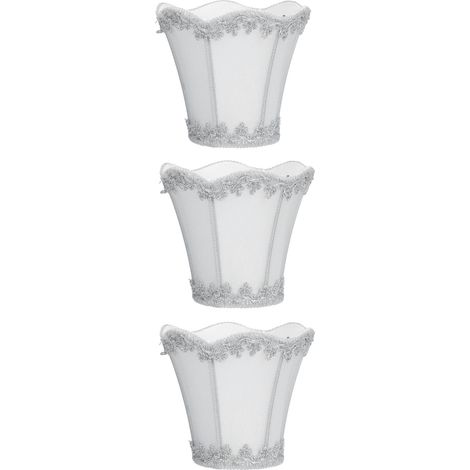 3er-Set moderne Lampenschirme E14 Kerzenleuchter-Lampenschirm mit Clip-Befestigung zur Inneneinrichtung (1/5)