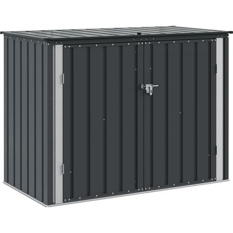 Caja de Almacenamiento para Jardín Negro 151,5 x 82 x 110,5 cm vidaXL (1/5)