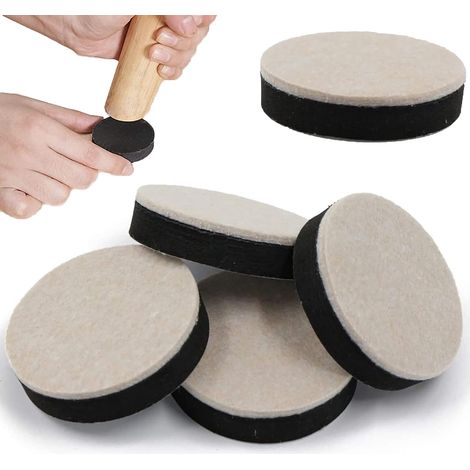 Ensemble de 4 patins pour pieds de table, patins pour meubles permettant d'augmenter la hauteur des meubles ou de les empêcher de glisser, protégeant ainsi les meubles et les sols. (1/5)