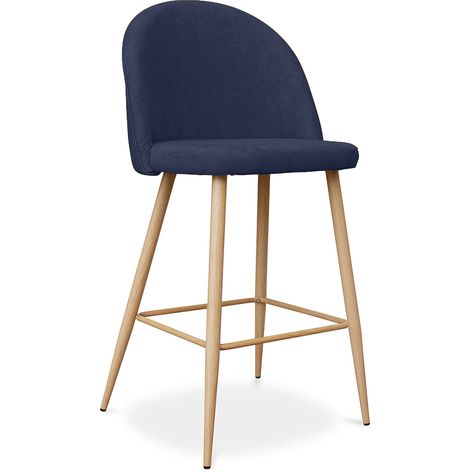 Taburete Tapizado en Tela - Diseño Escandinavo  - 66cm - Evelyne
