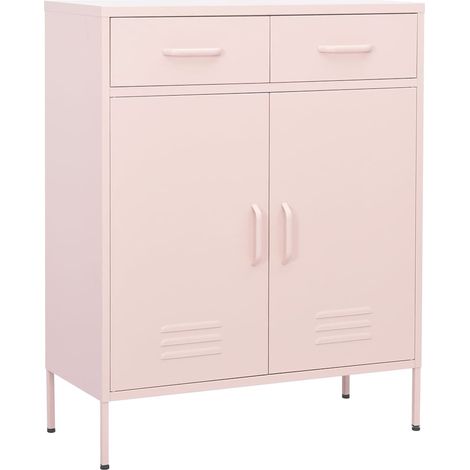 Armoire de rangement-Meuble de stockage Rose 80x35x101,5 cm Acier 829723 (1/5)