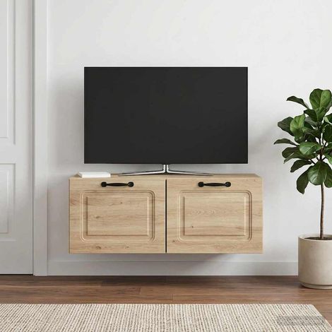 vidaXL Wall-Mounted TV Cabinet Concrete Grey 78.5 x 31 x 30 cm (1/5)