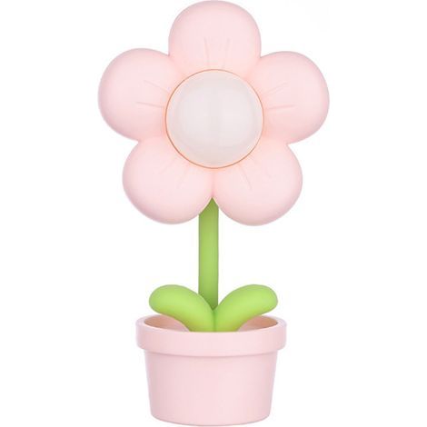 Mini Flower Pot-Shaped Desktop Night Light, Portable Decorative LED Lamp for Bedroom and Camping (1/5)