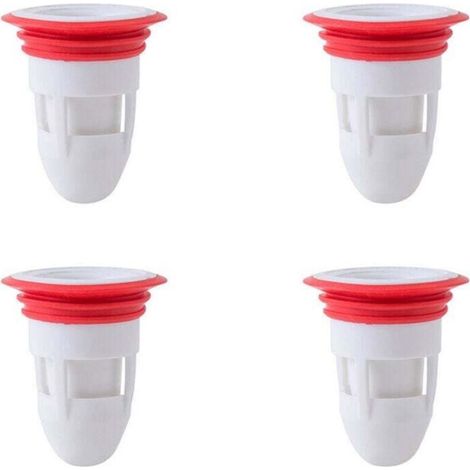 4PCS Odor Stopper for Shower Drain, Floor Drain, Anti-Backflow Floor Drain, 41-50mm - White