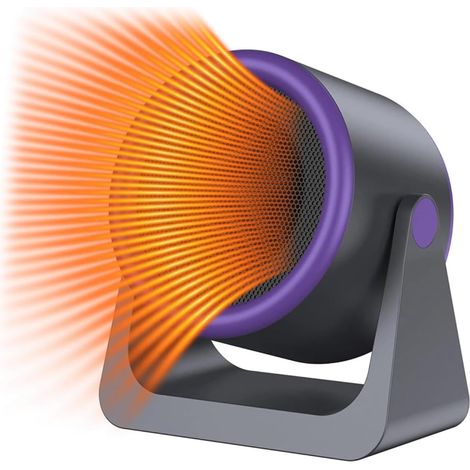 Chauffage d'appoint électrique portable 500 W, à chauffage rapide et écoénergétique grâce à sa résistance chauffante, sûr et silencieux, orientable à 90° en hauteur avec protection contre la surchauff (1/5)