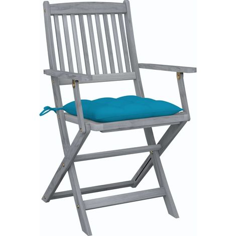 Maison Exclusive - Klappbare Gartenstühle 2 Stk. mit Kissen Massi