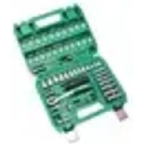 Kit di attrezzi fai da te, set di 53 pezzi, kit per riparazioni auto, organizer multifunzionale con scatola portaoggetti verde -Crezuo