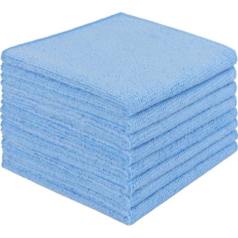 Ensemble de 8 chiffons en tissu ultra-fin, multifonctionnels et réutilisables, adaptés à la maison, la cuisine, la voiture et la moto, non pelucheux, utilisables sur les fenêtres, dimensions 30 x 30 c (1/5)