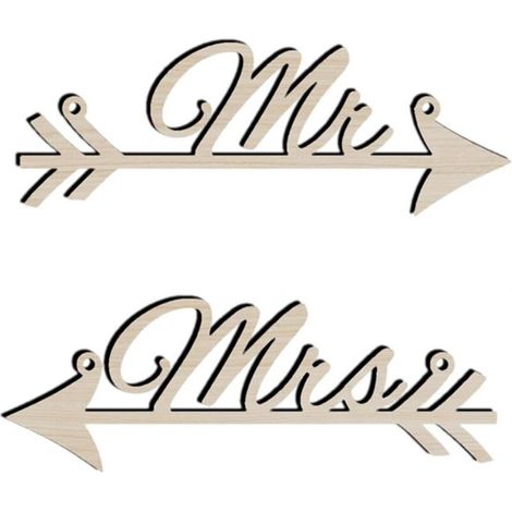 Wooden Wedding Sign Ladies and Gentlemen Sign Signature Wedding Chair Decoration Home Decor