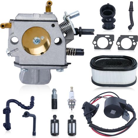 Carburettor with Ignition Coil for MS440 MS460 MS461 044 046 HD-14B Chainsaw Spare Parts with Spark Plug Air Filter ect 11281200624 00004001300 (1/5)