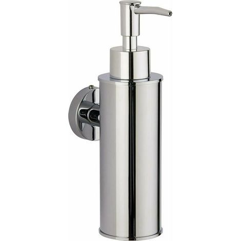 Dispenser di sapone a parete in acciaio inox 304 color argento, dispenser di sapone a pulsante a parete per gel doccia e gel igienizzante per le mani da hotel (1/5)