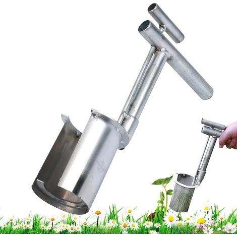 Garten-Umpflanzer, Baum-Umpflanzer, Edelstahl-Zwiebelpflanzwerkzeug, Umpflanzer, tragbares Garten-Umpflanzwerkzeug zum Graben