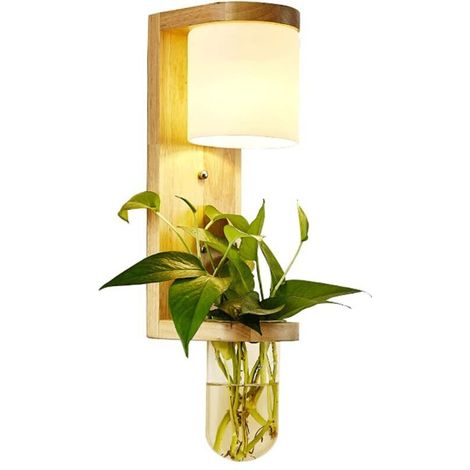 Lampe murale nordique moderne, lampe murale à abat-jour blanc,lampe décorative en forme de bouteille végétale, pour salon(ampoule non incluse) (1/5)