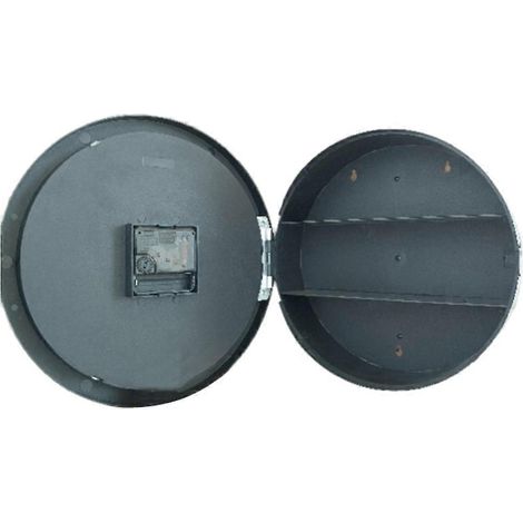Horloge murale coffre-fort dissimulé, Horloge murale coffre-fort dissimulé pour ranger discrètement argent, espèces et bijoux, Boîte de rangement pour horloge murale (1/5)