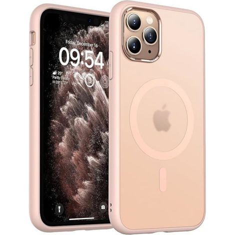 Coque Magnétique - Coque Transparente - Compatible Téléphone 6,5 Pouces - Bord Écran Relevé 2,5 Mm - Protection Antichoc 4 Couches - 1 Pièce (1/5)