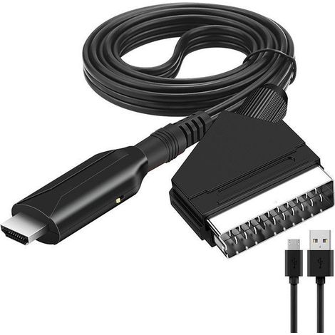 Adattatore da SCART a HDMI 1080p (con cavo) — Alimentatore a 2 porte, 5V/1A (1/4)
