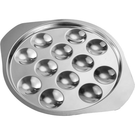 1 Assiette De,Acier Inoxydable,12 Cavités,Poignées Ergonomiques,Empilable,Maison Et Restaurant