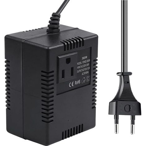 Transformateur 220v 110v 300w,Convertisseur 220v 110v,Adaptateur de Prise de Voyage pour Téléphones Portables,Rasoirs (1/5)