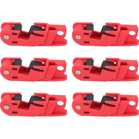 Boutique de sécurité électrique, kit 6Pcs cadenas pour disjoncteurs, dispositif de blocage avec serrage dentelé max 12mm (1/5)