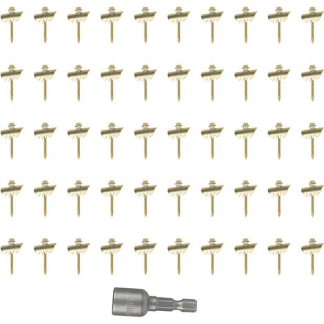 Clou De Fixation De Clôture De 2 Pouces, Agrafe De Clôture en Acier Inoxydable Galvanisé pour Treillis Métallique Et Clôture Tissée, 50 Pièces (1/5)