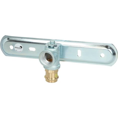 Plaque pour compteur gaz monotube 1’’ x douille à sertir Viega 28 mm
