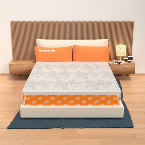 Topper Memory Foam singolo 180x200 - alto 5 cm, rivestimento Dry Amicor, sfoderabile Correttore H5