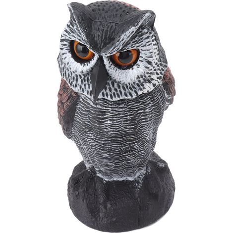 Leurre hibou plastique – buste jardin – décoration jardinage extérieur – effaroucheur oiseaux