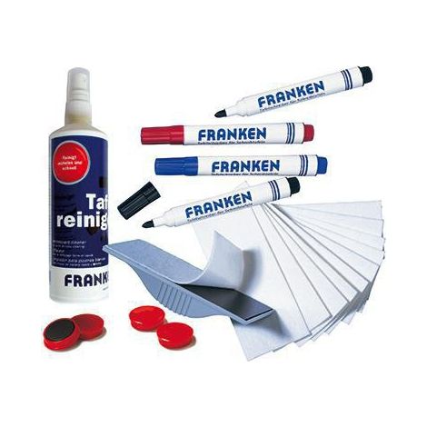 Starterset Magnettafel Junior Line 1 x Reinigungsspray 125 ml 1 x Tafelwischer magnetisch 10 Bl. Löschfilz 4 x Tafelschreiber farbig sortiert 4 x (1/3)