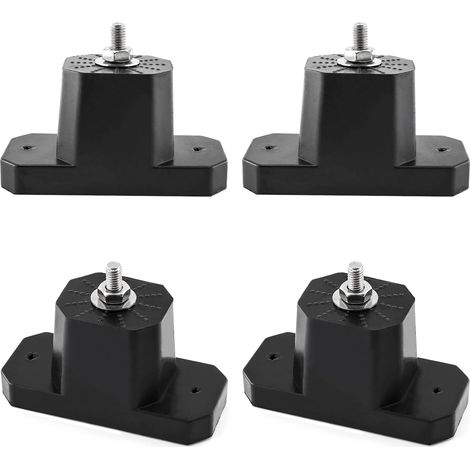 4 Pièces Support Climatiseur Exterieur, Anti Vibration climatiseur, Amortisseurs de Vibrations de Climatiseurs, Support Climatisation pour Aux Climatiseurs Intérieurs et Extérieurs (Noir) (1/5)