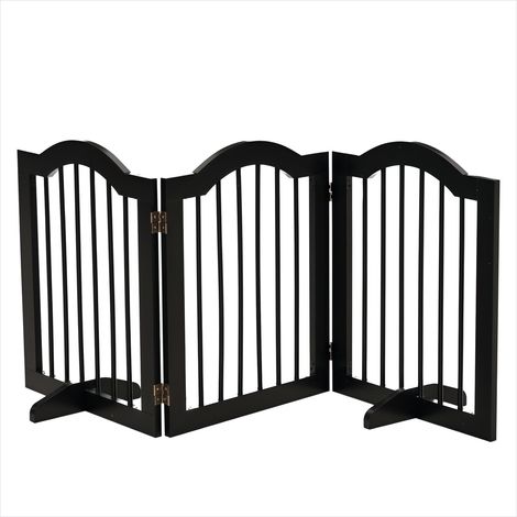 Chatière Barrière de sécurité pour animaux en MDF noir 154,5 x (1/5)
