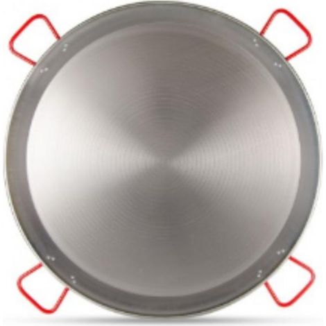 FPLUS paellera pulida 80cm. 40racio 4 asas , Paellas de alta calidad. El acero conduce el calor rápida y uniformemente. Con su espesor es muy rígida y resistente. Pulidas manualme
