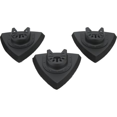 Lot de 3 plaques de ponçage triangulaires pour outil multifonction oscillant, fixation rapide, ABS acier inox, rechange Bosch Dremel Ryobi (1/5)