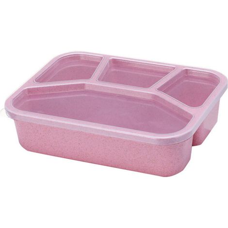 Lunch box for adults, reusable lunch box for children, Bento lunch box, 4-compartment meal prep container (Nordic Powder) (1/5)