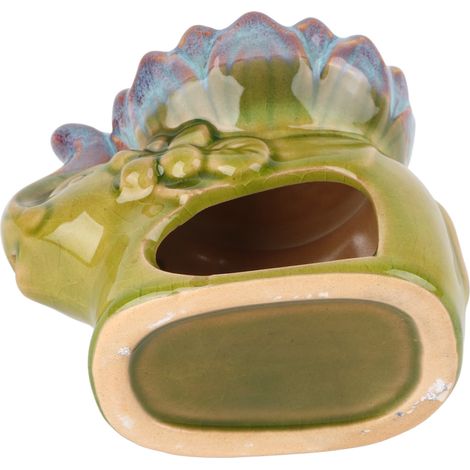 Brûleur d'huiles essentielles en céramique pour maison, diffuseur d'arôme avec bougeoir, décoration verte, support de bougie chauffe-plat. (1/5)