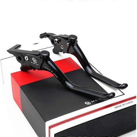 Applicable au Guangyang Racing X150 RKS150, poignée de klaxon de frein en alliage d'aluminium modifié, poignée de tirette (noire) (1/5)