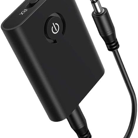 Adaptateur Bluetooth, récepteur Bluetooth 5.3 2 en 1, émetteur Bluetooth à faible latence, adaptateur audio Bluetooth avec prise jack 3,5 mm pour TV, chaîne stéréo et casque. (1/5)