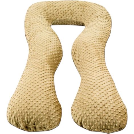 Stillkissen - Seitenschläferkissen - Nerzstoff - "U"-Form - creme