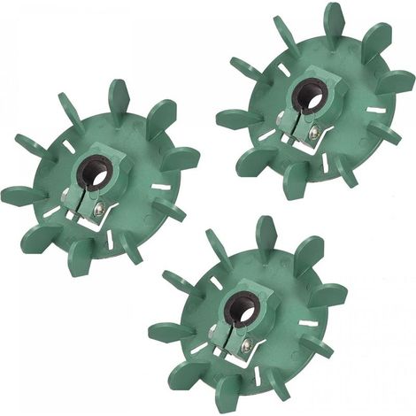sourcing map Lot de 3 hélices ventilateur en plastique 10 pouces (diamètre intérieur 11,5-12 mm) (1/5)