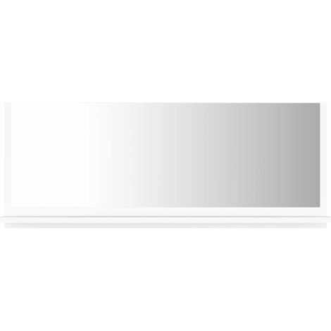 Specchio da Bagno Mobile da Bagno Bianco 90x10,5x37 cm in Legno Multistrato (1/5)