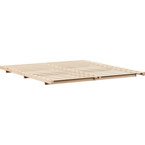 Floor Bed Frame Brown 180 x 210 cm Solid pine wood vidaXL (1/5)