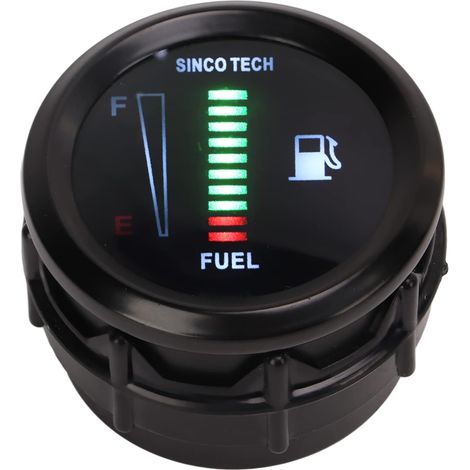 Jauge de Niveau de Carburant d'huile de 52 Mm, Indicateur de Rappel Clignotant à LED, Jauge d'affichage de Capteur Universelle pour Voiture Moto, Véhicule 8-18 V (1/5)