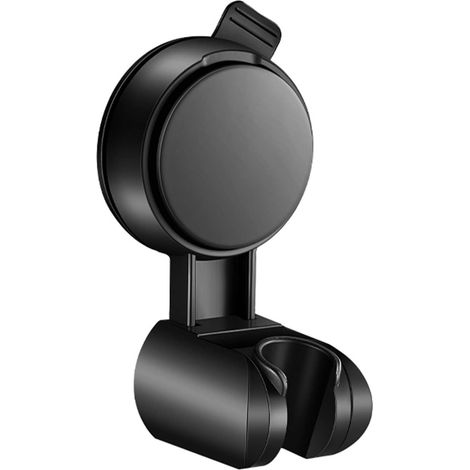 Support de pommeau de douche, accessoires de douche, support mural pour pommeau de douche, support de pommeau de douche à ventouse pour douchette (noir) (1/5)