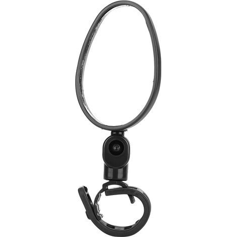 Rétroviseur de Vélo Noir Sécurité, Réglable à 360° pour Guidon (1/5)