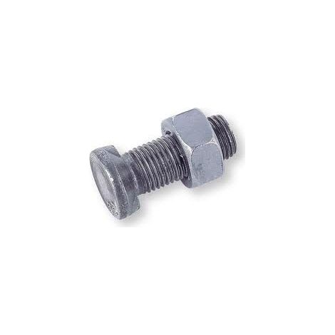 Boulon de charrue Tête fraisée M12X50 2 Ergots Classe 8.8 Acier brut-25 pièces