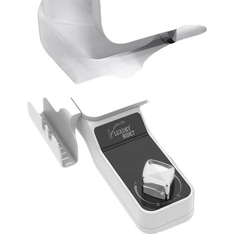Accesorio de inodoro con bidé, boquillas autolimpiables, presión de agua ajustable, BLANCO, G3/8 (1/2)