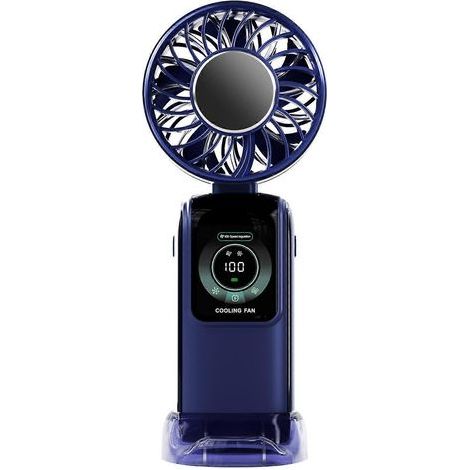 HONORNIC - Ventilateur portable silencieux 3600 mAh, puissant et silencieux, en ABS, idéal pour la chambre, le bureau et l'école (bleu).
